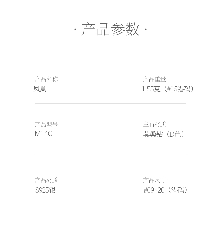 蜂巢S925银镀白金莫桑钻厘石20分D级 - 5